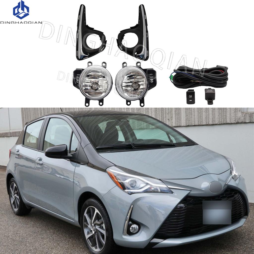 1 Set Fog Lights Headlight For Toyota YARIS  2018 2019 2020 Fog Lights Car Fog Lamp Kit With Harness Bulb Switch