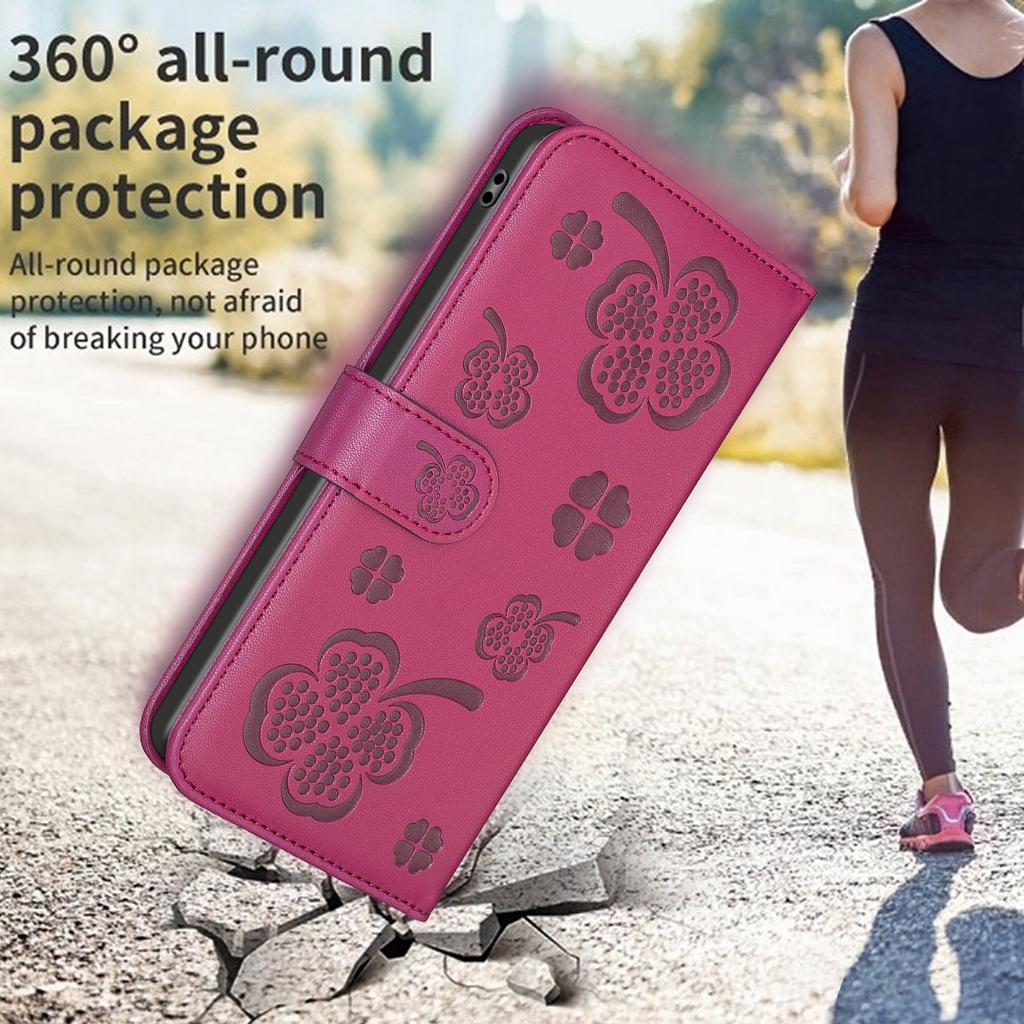 For Samsung Galaxy A16 5G/A16 4G Case Clover Pattern Wallet Stand View Leather Phone Cover