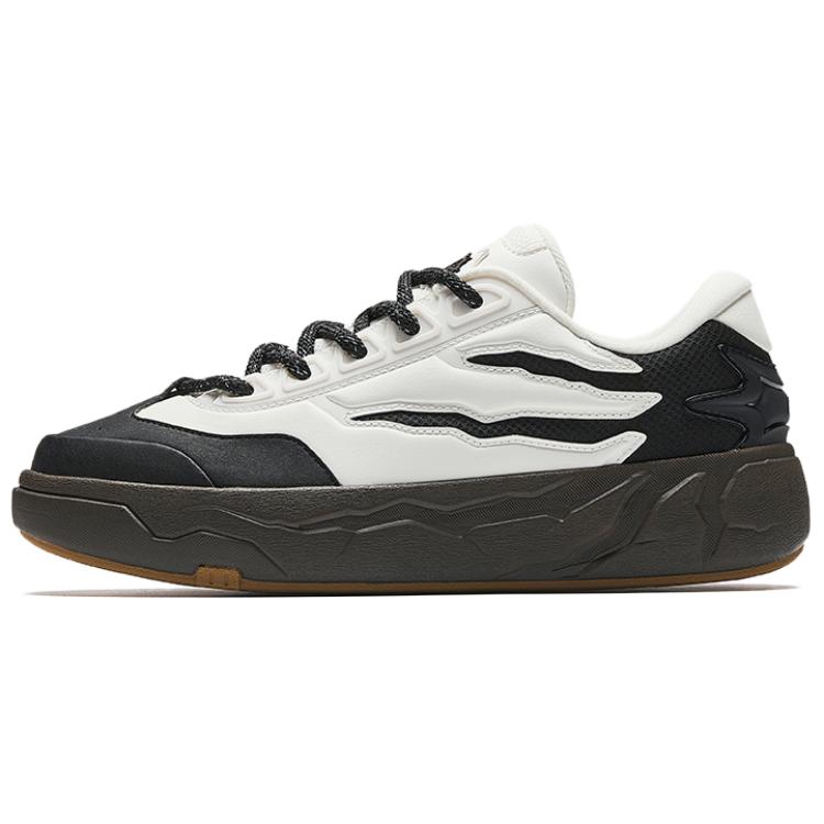 New Anta Wear Resistant And Lightweight Low Top Skateboard Shoes Men's Basic Black Papyrus White Ink Brown 112538075-1