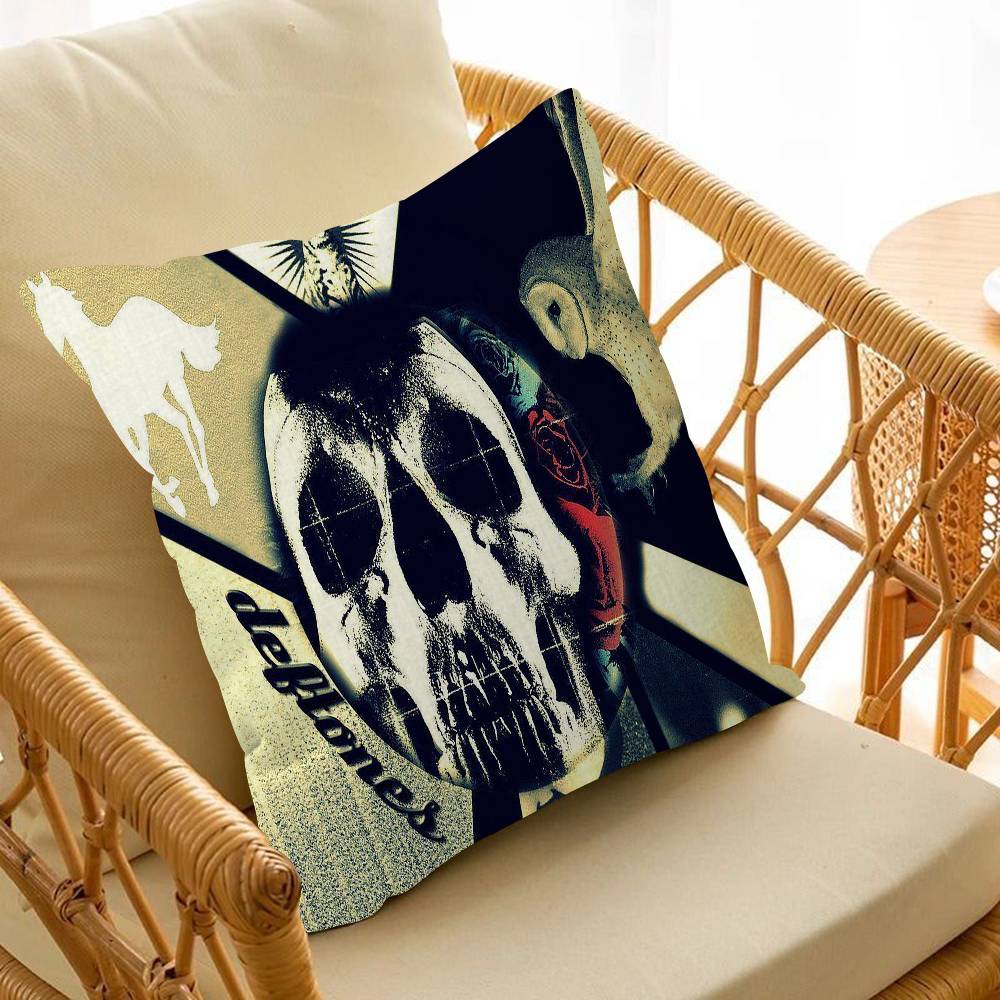 Retro Band Deftones Cushion Cover Pillow Cover Decor Pillowcase Printed Cushion Case for Couch