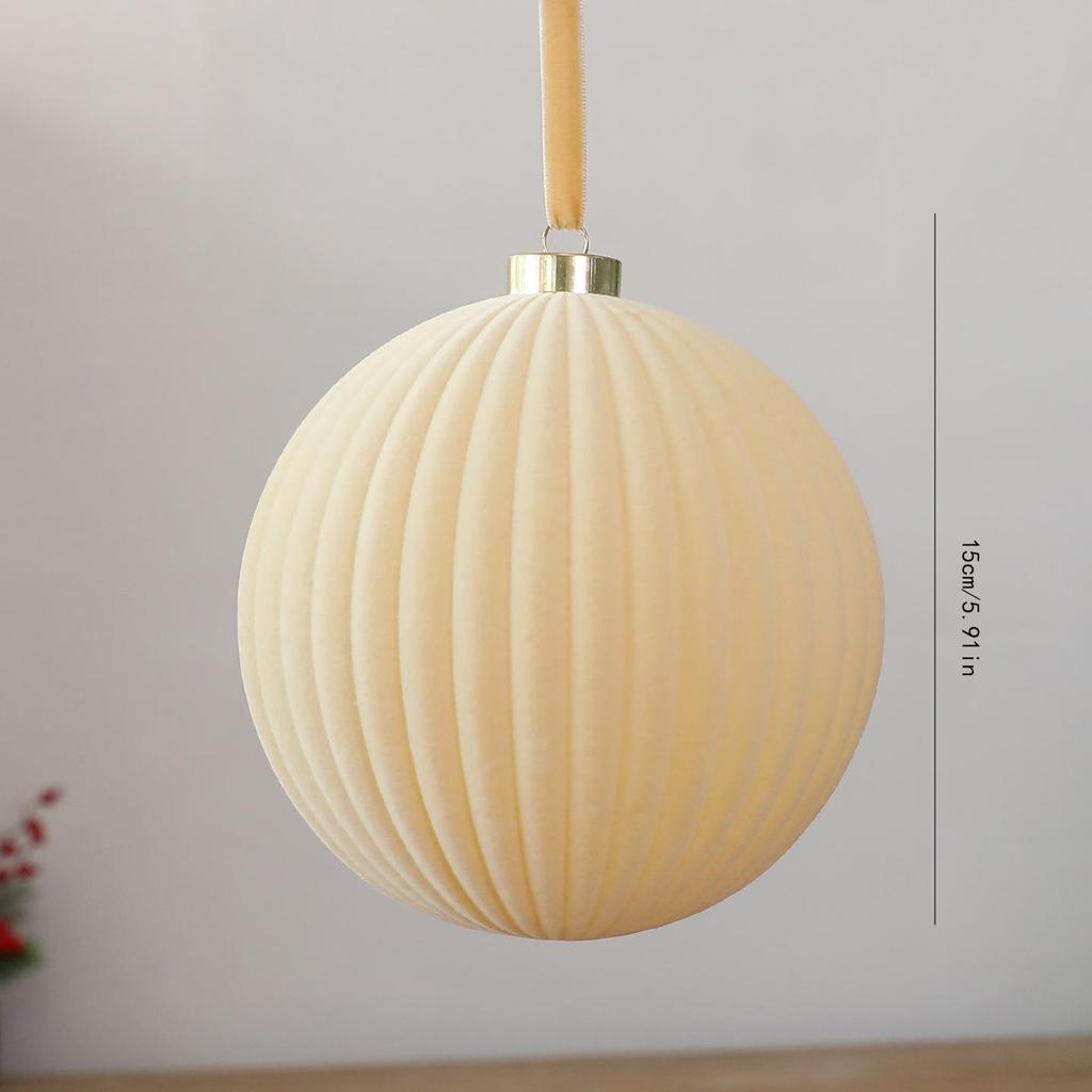 Large Irregular Flocked Christmas Ball Ornament for Indoor and Outdoor Decoration