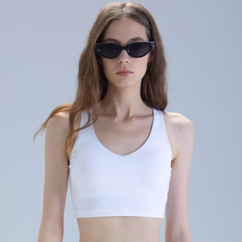 Sports Vest With Chest Pad Hanging Neck Yoga Top Set Running Suit Fitness Yu XL
