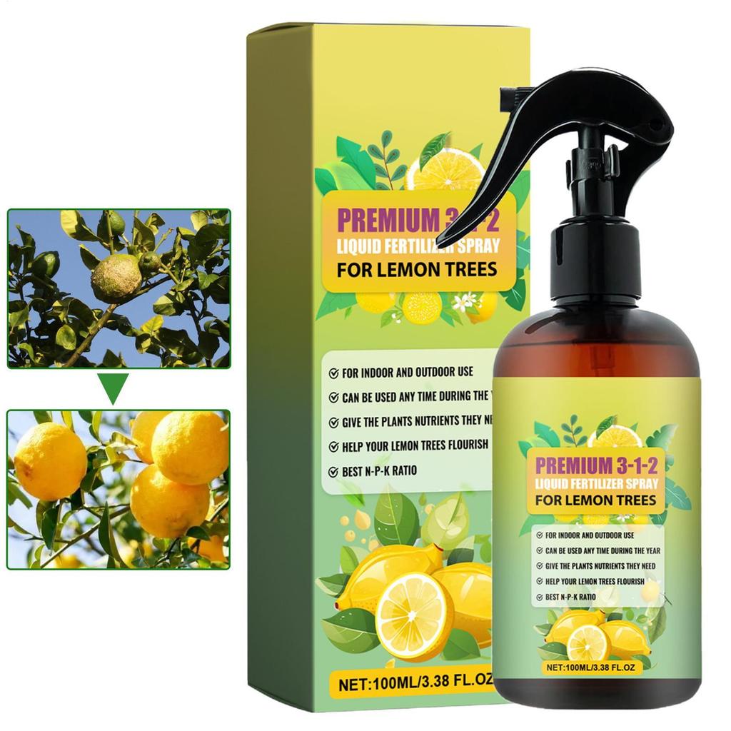 100mlGardening Fertilizer Liquid Healthy Lemon Tree Nutrient Spray Concentrated Booster Fertilizer Mist For All Citrus And Lemon