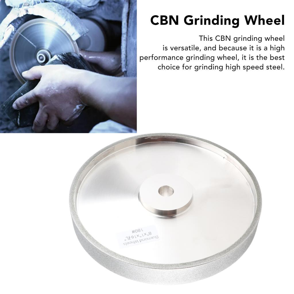 CBN Grinding Wheel 8 Inch CBN Grinding Wheel Electroplated Grinding Wheel for Flat Shape Grinder Grinding Sanding Wheel