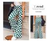 Shiying Checkered High Waist Wide Leg Pants - Casual, Fashionable, Versatile, Simple European and American Style.
