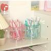 School Office Supplies Pen Holder 360° Rotatable Brush Pot Clear Pencil Storage Box  for Students