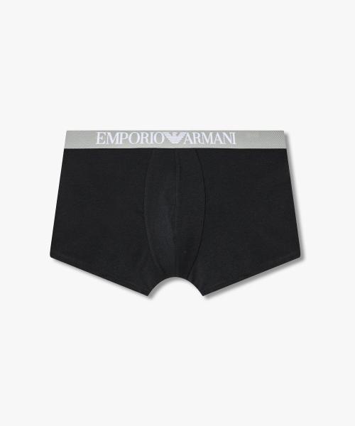 

[Emporio Armani Underwear] Men s Logo Detail Banding Trunks 0816112153 [Shipped from Korea] 100% Authentic Black - XL
