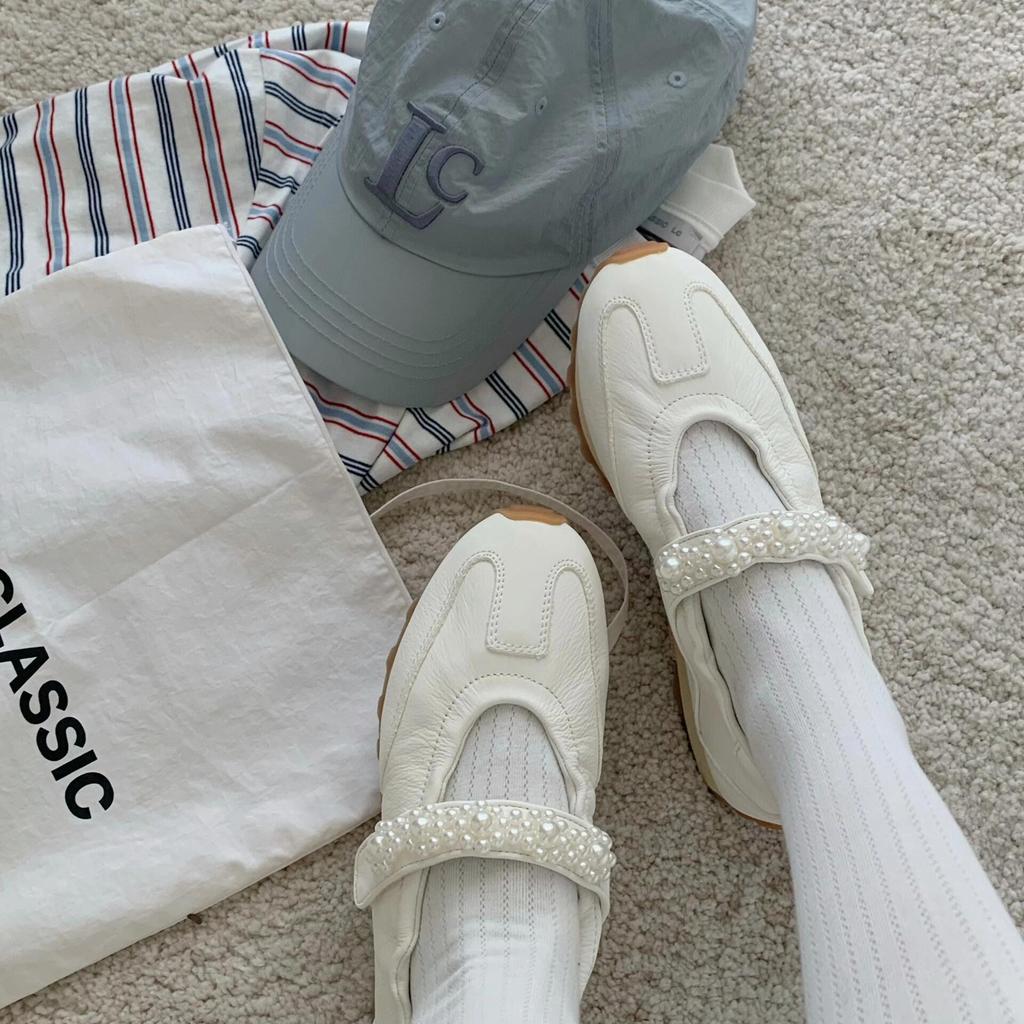 Lammfell-Version ~ Nischendesign, perlmuttfarbene Lederschuhe, weiße Damenschuhe, Plateau-Freizeitschuhe mit Klettverschluss, deutsche Trainingsschuhe, einzelne Schuhe