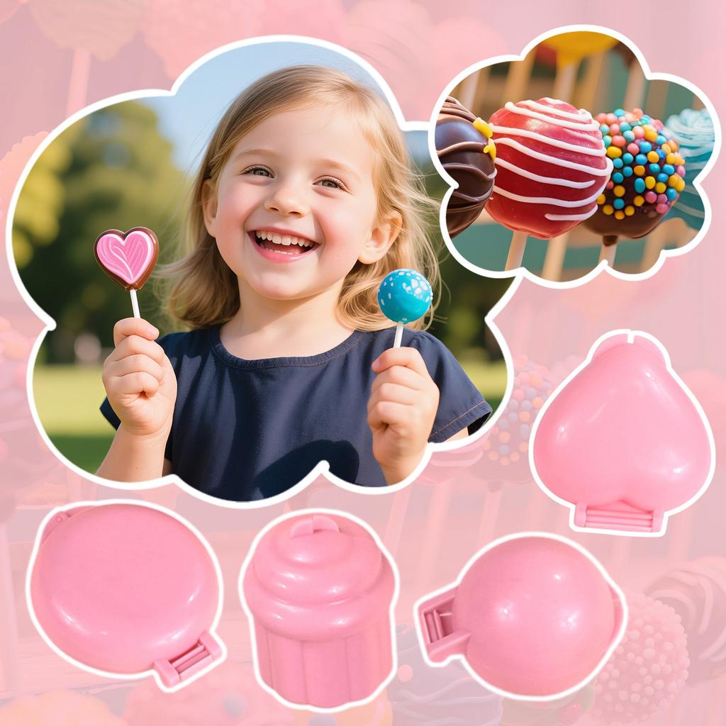 4 PCS Round Cake Popping Mold Shapes Press Set,Baking Tools Accessories For Home Baking, Birthday Parties, Wedding Desserts