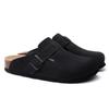 Fashion Kidmi New Women Clogs Men Clogs Suede Slippers Fashion Cork Footbed Leather Slippers Classic Mules Soft Antiskid House Slippers