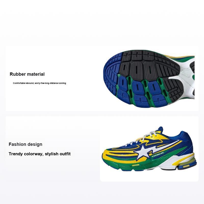 BAPE x adidas Orketro Желто-сине-зеленые Кроссовки Унисекс Небесно-голубой JQ2398 36⅔