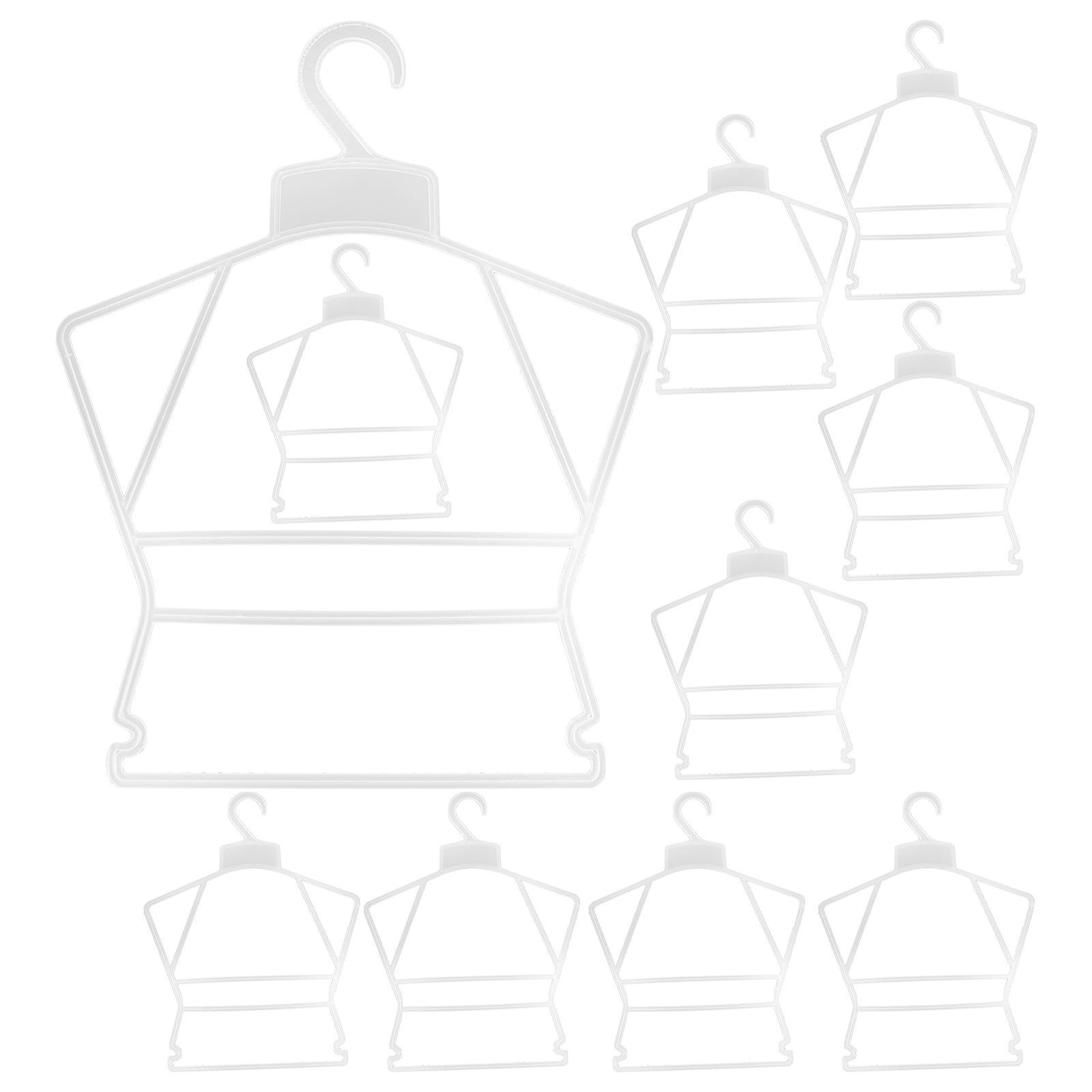

10pcs Baby Hangers Toddler Clothes Hanger Kids Plastic Hangers Wardrobe Closet Storage Hanger Clothing Display Rack White