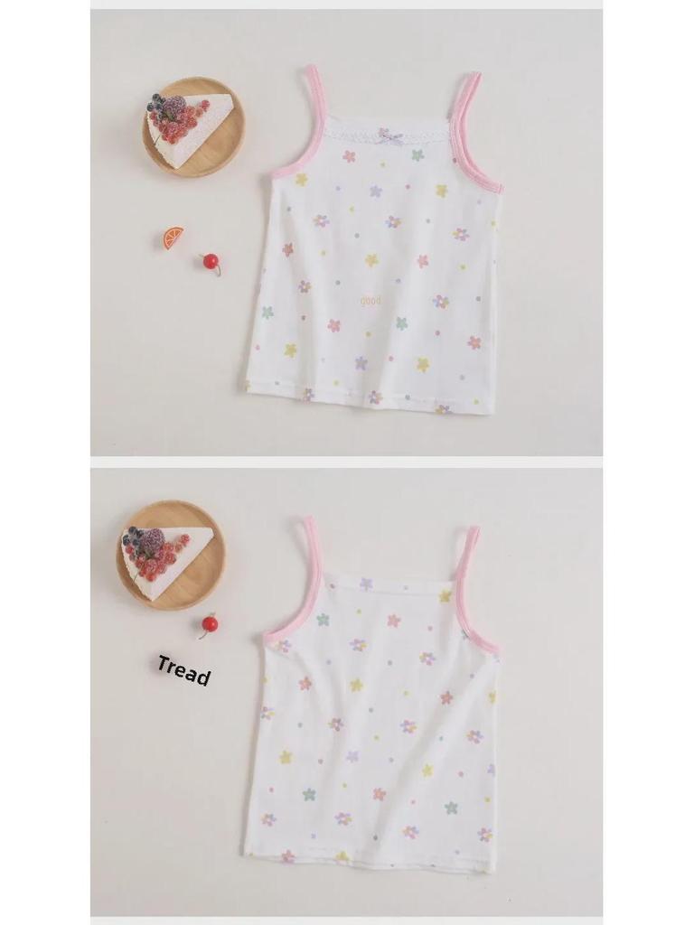 Girls' Cotton Lace Camisole – Summer Korean Style Baby & Children's Undershirt