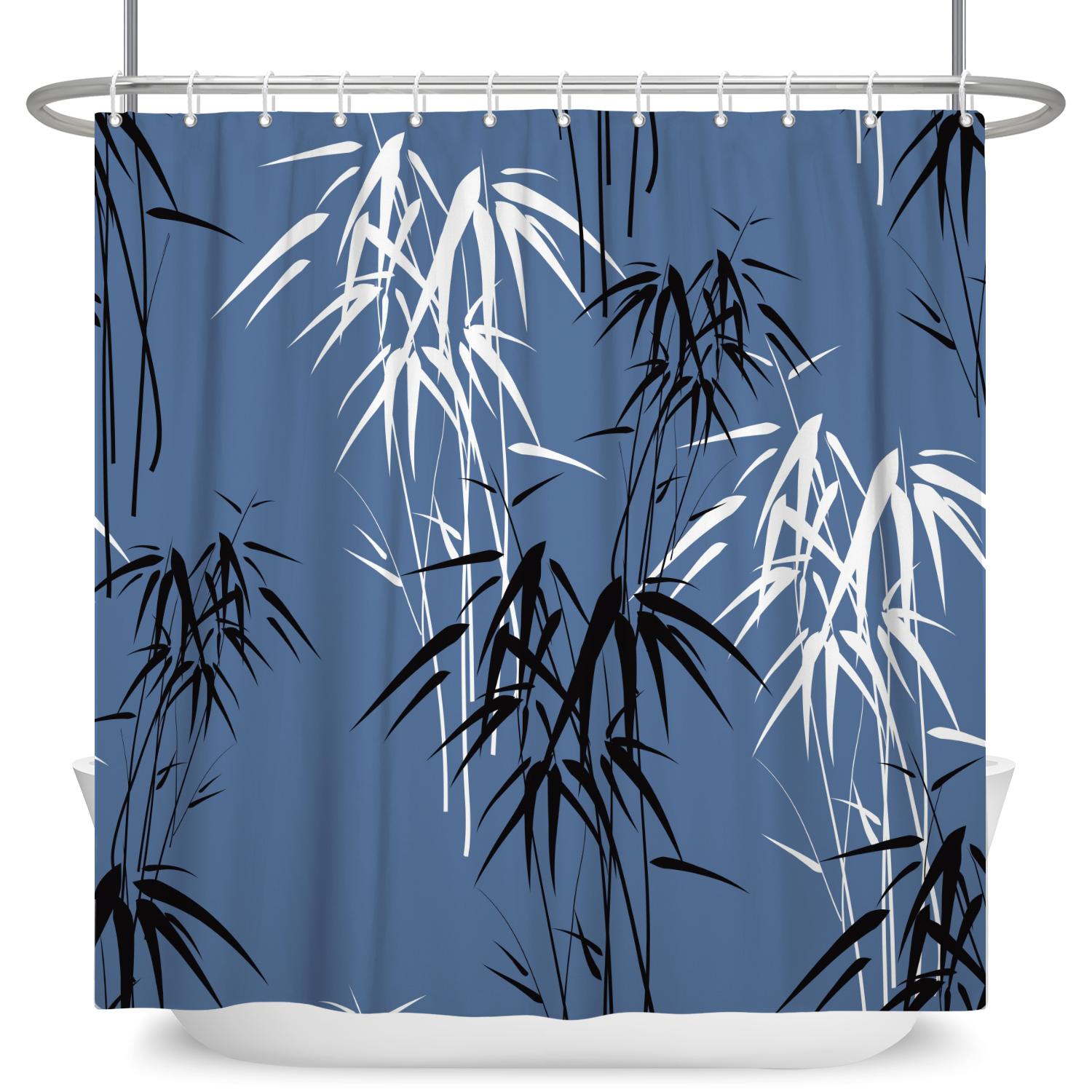 

Cute Panda Shower Curtains Green Bamboo Children Bathroom Decor Home Bath Curtains Waterproof Polyester Material With 12 Hooks 90x180cm