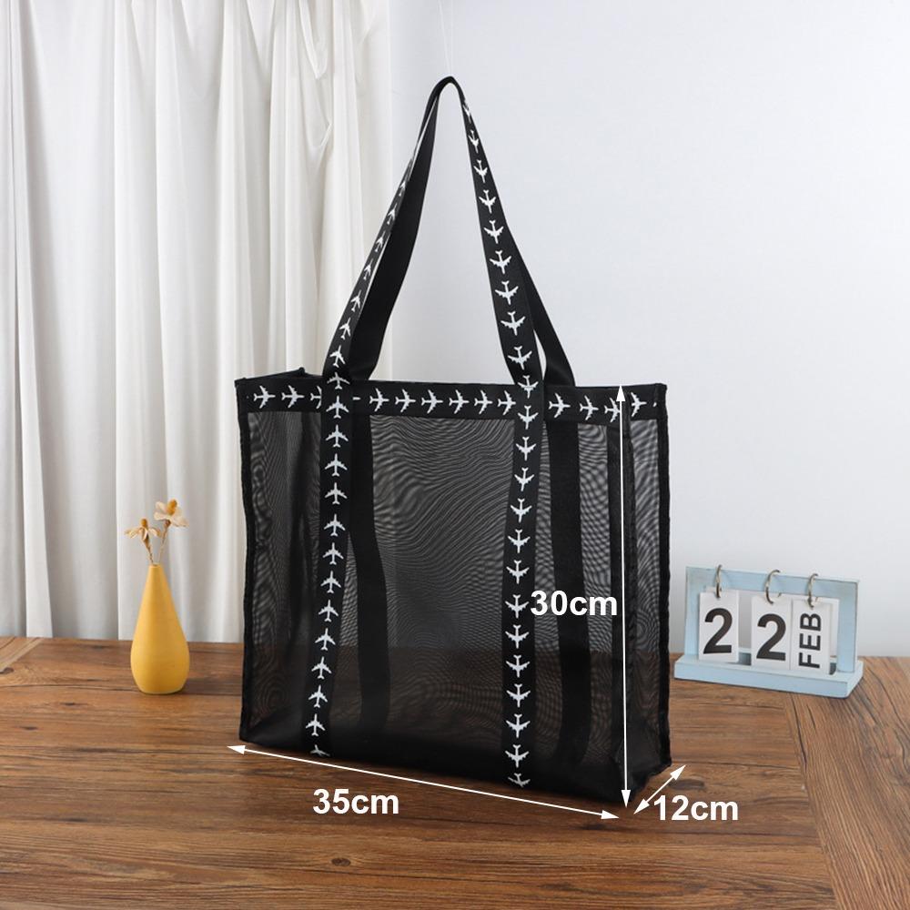 Прочная Прозрачная Сетчатая Сумка на Плечо Быстросохнущая Повседневная Дорожная Пляжная Сумка Сетчатая Сумка-шоппер Ручная Сумка для Покупок