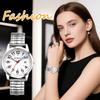 Analog Watch with Stainless Steel and Water Quartz Movement with and Business Available In Gold and Silver Perfect for or As a Gift for Him Men's