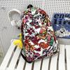 i new high-value personalized graffiti cool backpack junior high school students contrasting color backpack