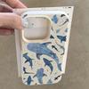 Blue Watercolor Shark Ocean Pattern Phone Case For iPhone 17 16 Pro Max 15 14 13 12 11 XS X XR Plus Anti-Drop Protective Cover