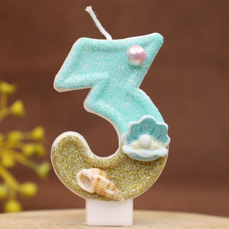 Numbers Birthday Candles Beach Ocean Birthday Cake Party Decoration Candles 1st Birthday
