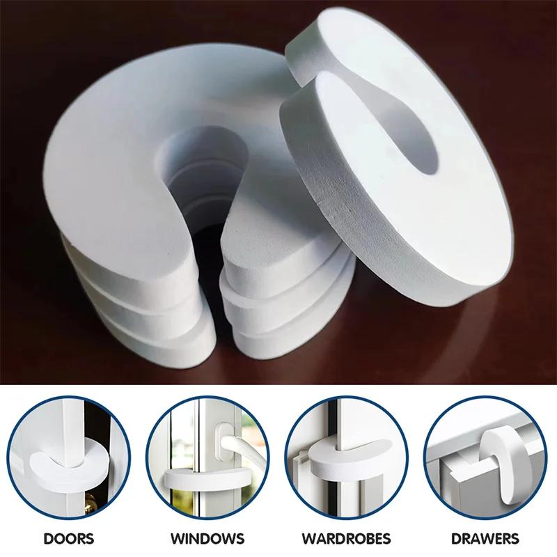 4Pcs Door Finger Pinch Guards Baby Proof Doors Slam Stopper Extra Soft Foam Sleek Design Child Safety Baby Safety Finger Protect