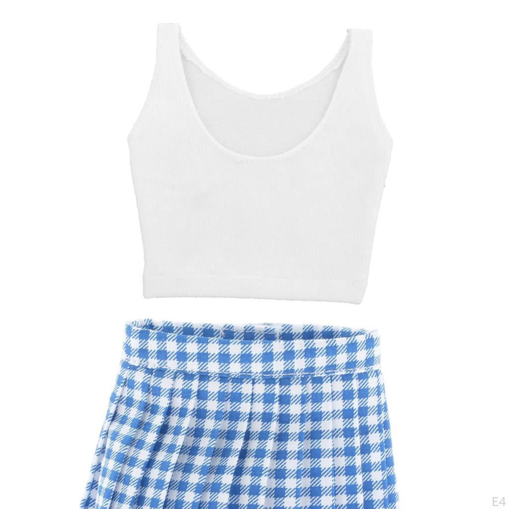 Clothes Pleated Skirt Plaid Cloth Clothing 1/3 DIY Outfits Casual Handmade Girl