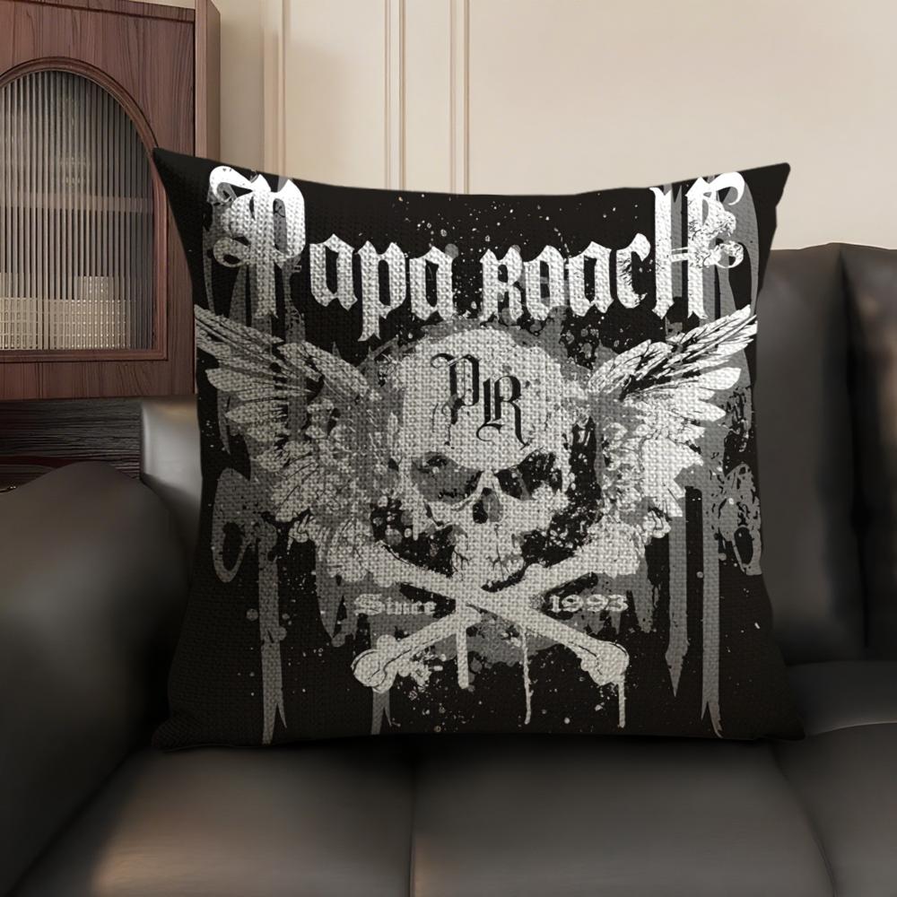 Classic P-Papas R-Roach Cushion Cover Summer Breathable Linen Organic Fabric Double-Sided Printing Sofa Pillow Case Home Decor