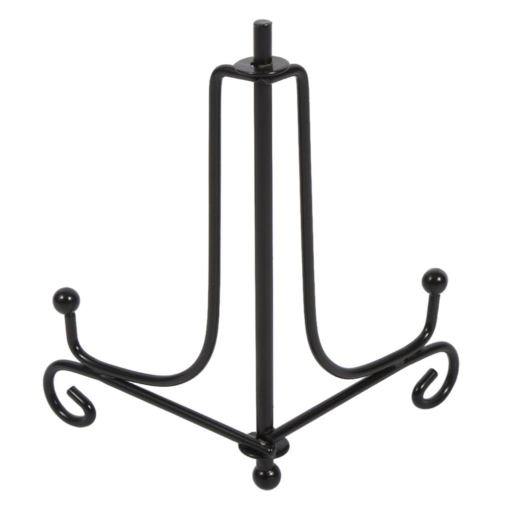 1 Pcs 4    12  Iron Easel Classic Display Stand Bowl Plate Photo Frame Book Artwor Black