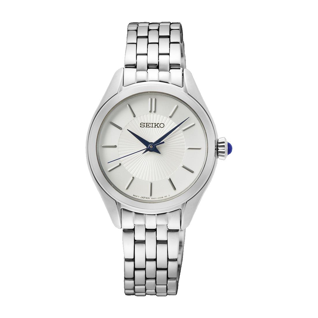 SEIKO Классические Женские Часы на Батарейке из Нержавеющей Стали SUR537P1 серебряный
