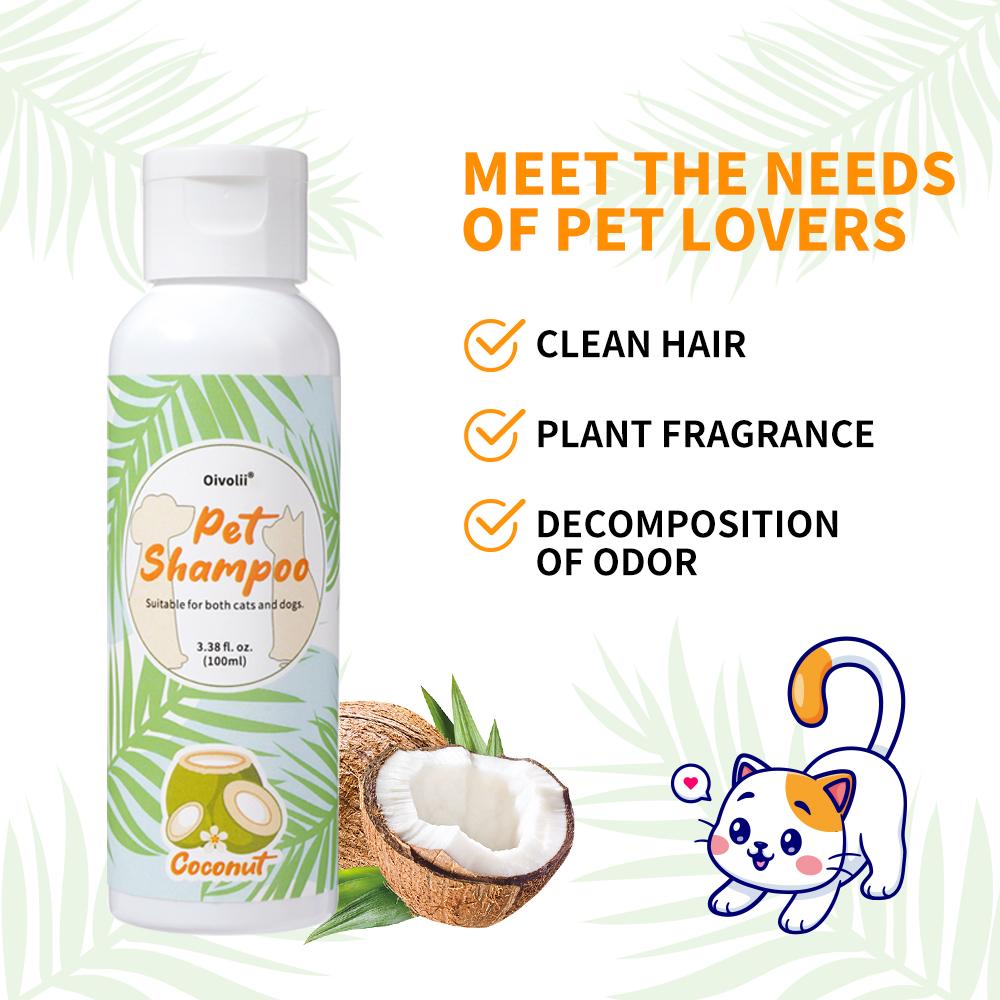 Natural Coconut Oil Pet Shampoo Gentle Cleansing Nourishing Soft Shiny Fluffy Coat for Dogs Cats All Breeds Daily Grooming Care