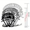 Custom Pirate Skull Anchor Metal Wall Art, Nautical Home Decor Personalized Family Sign
