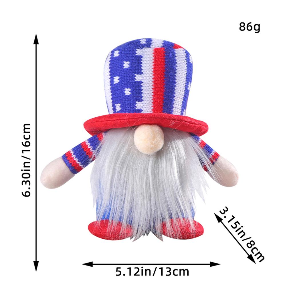 Independence Day Doll Set Collection Holiday Faceless Elderly Decorations Glow Gnome Doll Goblin Ornaments