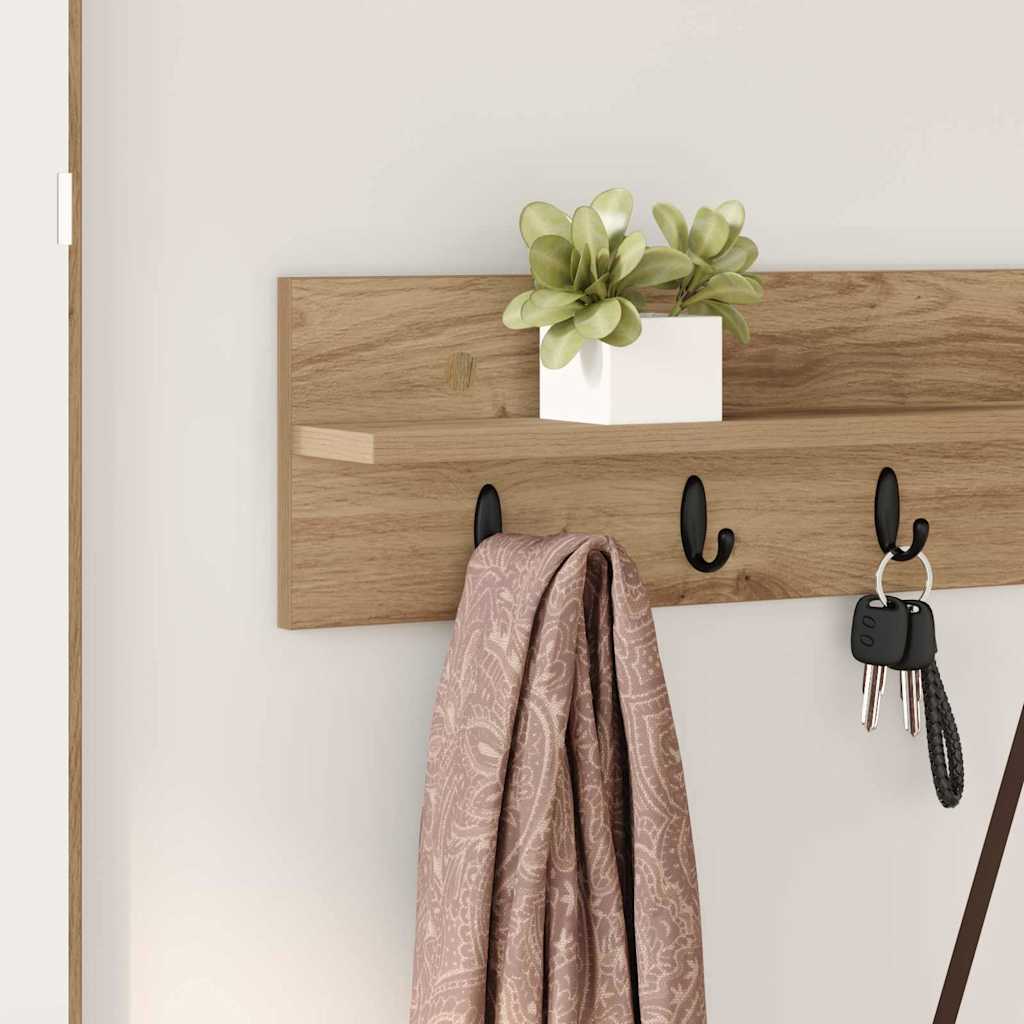 Wall Mounted Nightstand Artisan Oak 100 x 10.5 x 18 cm