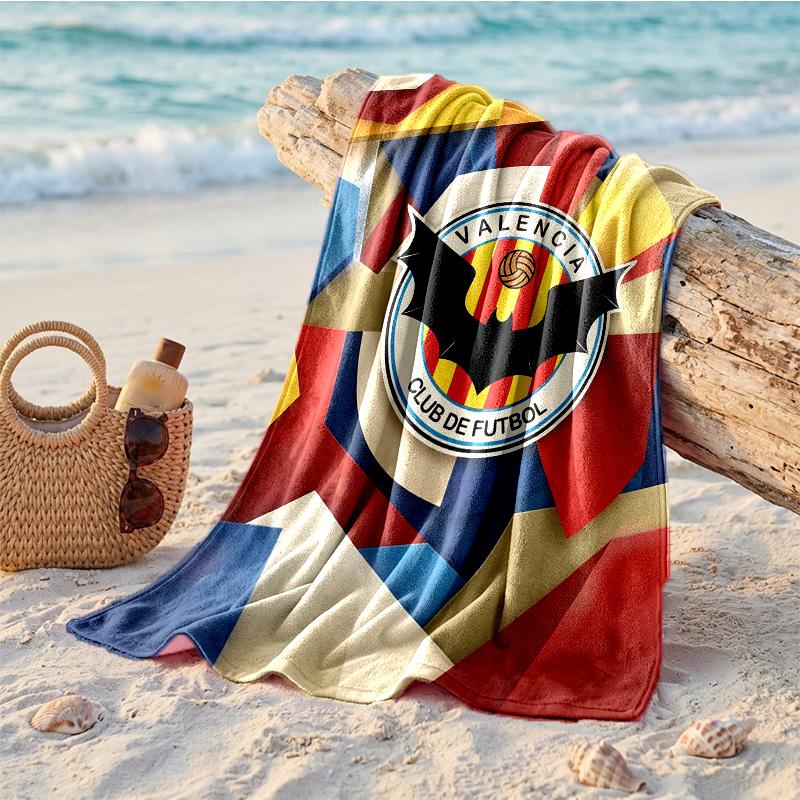 Toalla de Playa de Microfibra con Estampado del Valencia CF Secado Rápido Absorbente Toalla Grande para Playa Natación Viajes