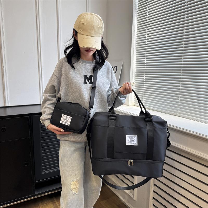 Large Capacity Travel Bag with Shoe Compartment, Wet/Dry Separation for Swimming & Fitness