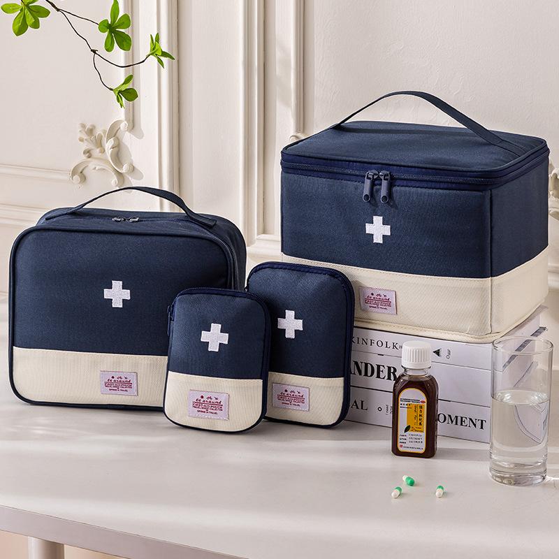 3Pcs/4pcs/set Portable Medical Storage Bag Camping Emergency First Aid Kit Organizer Home Outdoor Travel Bag