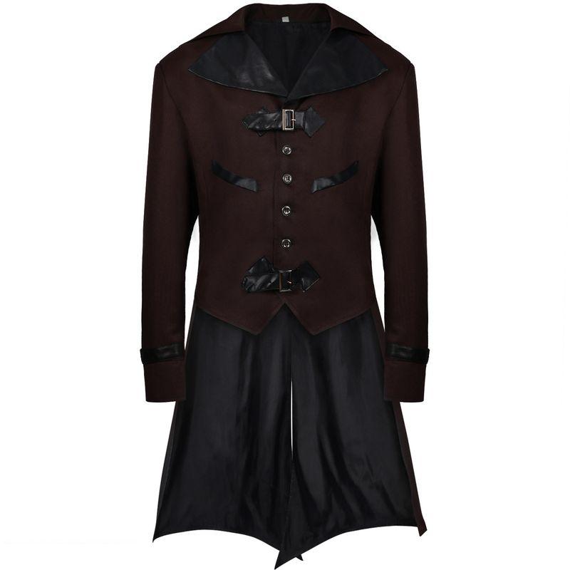 2022Wish Amazon New European and American Medieval Halloween Retro Patchwork Jacket Men's Gothic Dark Clothing