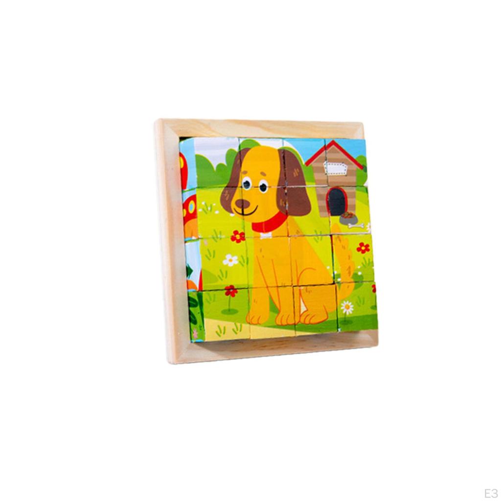 Montessori Wooden Puzzle Travel Toy Early Development Fine Motor Skills Gifts for Girls, Boys Kids