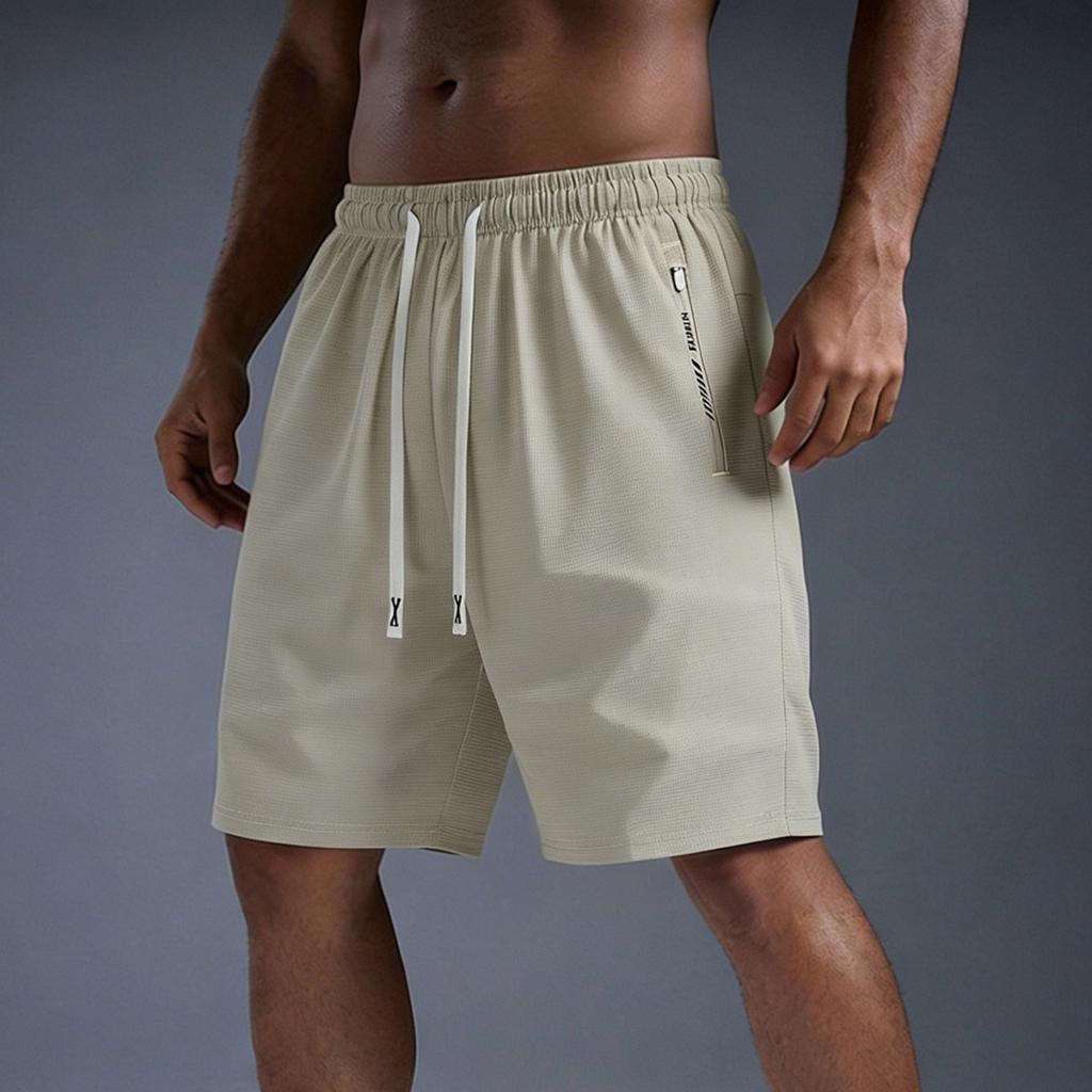 Men's Lightweight, Breathable, Cool-Feeling Shorts - Men's Stretch Waist-Fitting, Quick-Drying Running And Fitness Sports Shorts