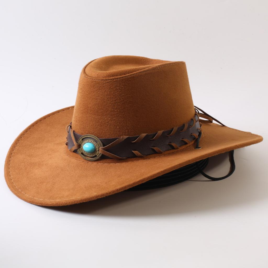 Popular European and American Classic Big-brimmed Western Cowboy Hat Men's and Women's Outdoor Fashion Anti-sun Cowboy Hat Jazz Hat