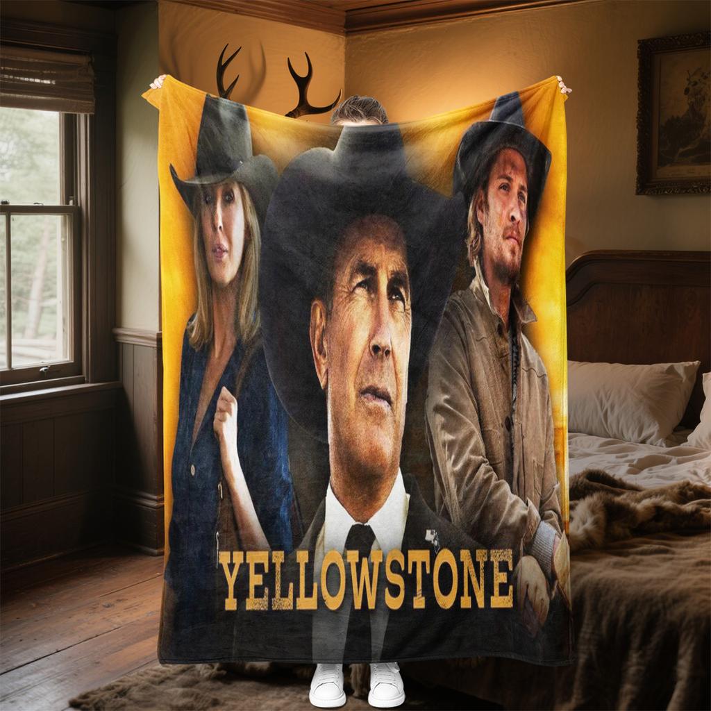 Yellowstone Dutton Ranch Coperta Morbida in Peluche Confortevole per Tutte le Stagioni Coperta per Divano Ufficio Pisolini Coperta da Viaggio all'Aperto Regalo Perfetto