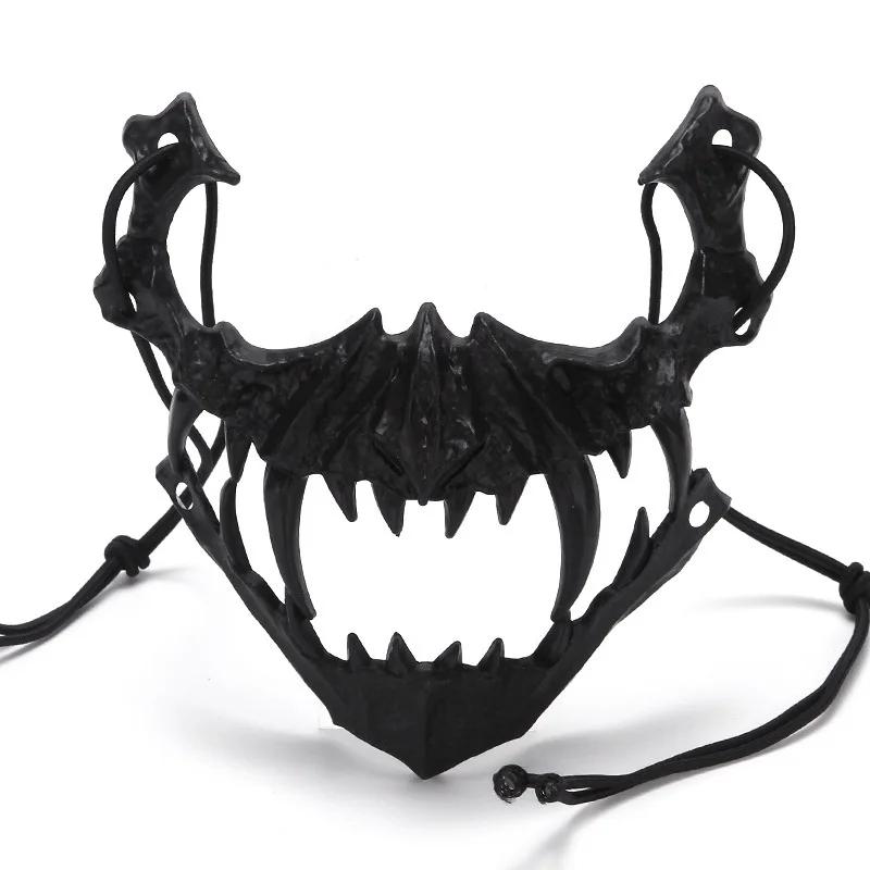 Halloween Carnival Party Mask Anime Dragon God Skeleton Half Face Masks Bone Skull Animals Mask Cosplay Dance Prom Costume Props