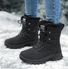 Wear-resistant Sports Outdoor High-top Women's Shoes Women's Winter High-top Snow Boots Plush Warm Cotton Shoes