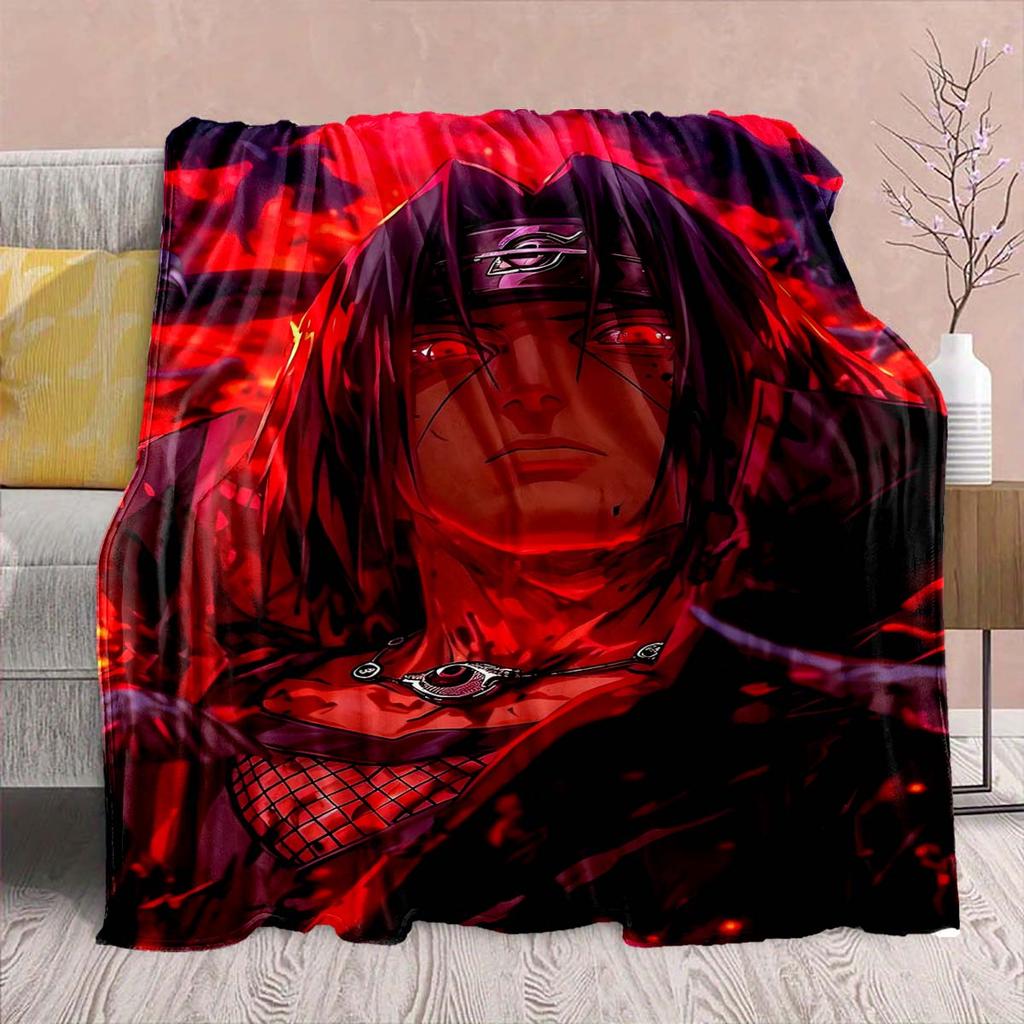 Naruto Anime Flannel Blanket - Soft Warm Perfect for Sofa, Bedding Camping Travel Office Home Decor -QJY