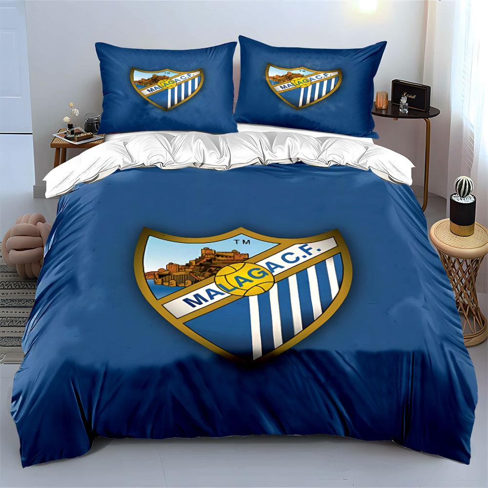 Malaga CF Logo Blue Bedding Set Bedding Duvet Cover Set Duvet Cover Pillowcases (1 * Duvet Cover 2 * Pillowcases, without duvet insert)