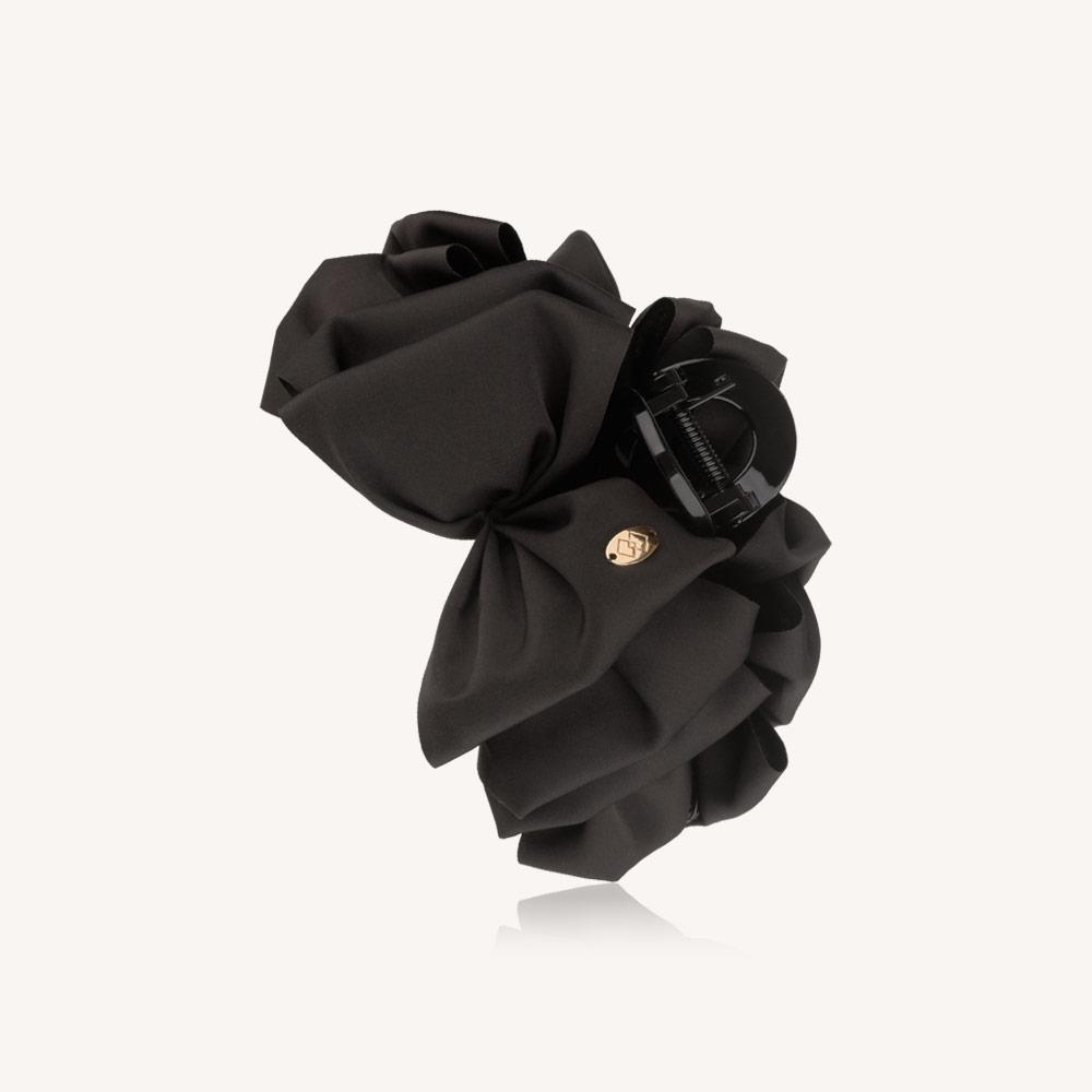Dieuamour Satin Double Ribbon Hair Clip Claw Pin