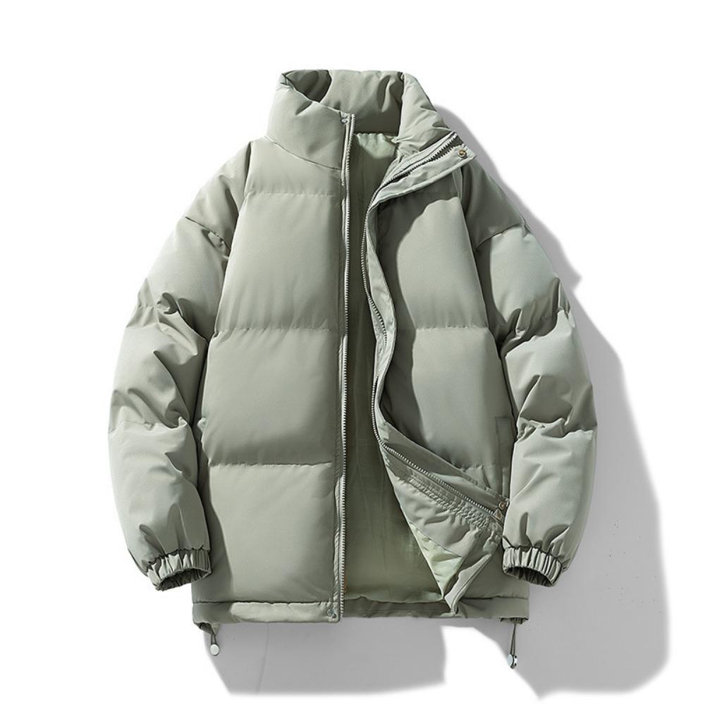 Fleece and Thickened Thermal Stand-up Neck Cotton-padded Jacket Men's Winter Versatile Casual Jacket