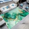 Luxury Fantasy Marble Carpet, Bedroom Carpet, Living Room, Sofa Decoration, Large Green and Gold Game Decoration