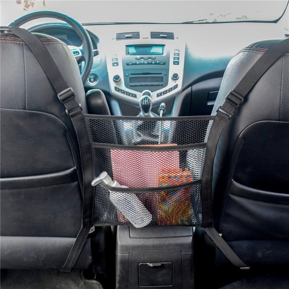 3-layer Construction Car Seat Storage Bag Seat Back Storage Organizer  Pet Accessories Storage
