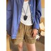 Leather Women's Outdoor Portable Glasses Clip Sweater Chain Lanyard