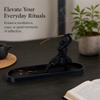 Quiet Corner Stick Stand Statue with Long Tray for Shelf Desk Display Piece, 7.5 X 3.1 X 3.9 In Figure Form for Reading Corner Styling